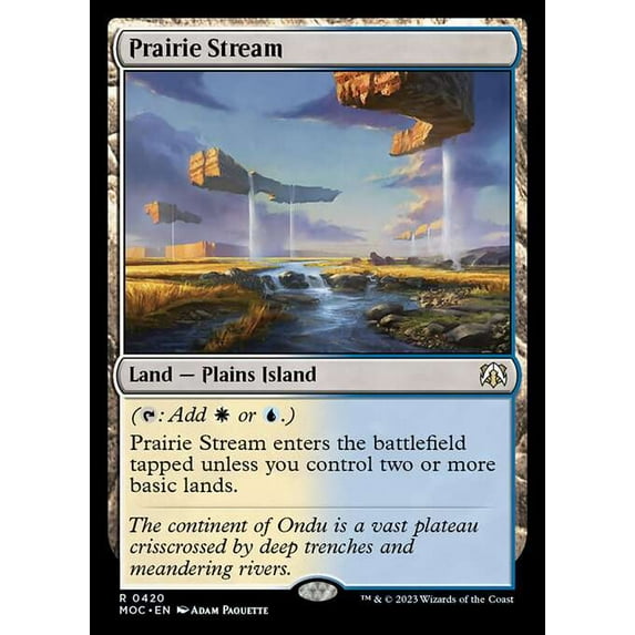 MtG March of the Machine Commander Rare Prairie Stream #420