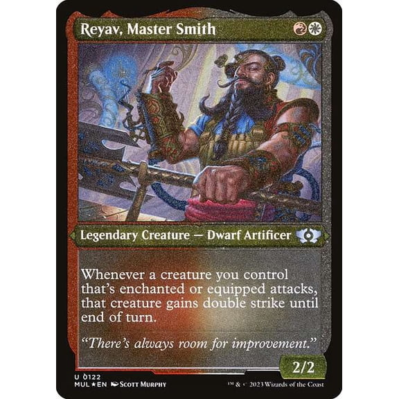 MtG March of the Machine Multiverse Legends Uncommon Reyav, Master Smith (Foil Etched) #122