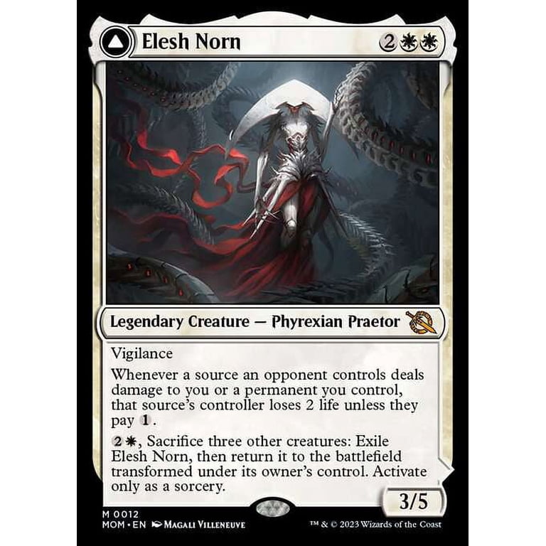 march of the machine rare cards MtG March of the Machine Mythic Rare Elesh Norn // The Argent Etchings