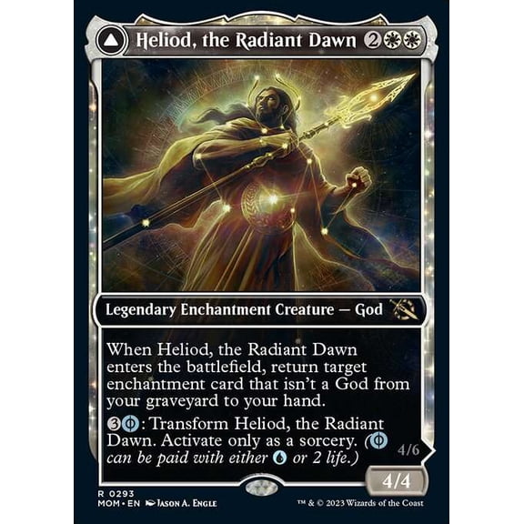 MtG March of the Machine Rare Heliod, the Radiant Dawn // Heliod, the Warped Eclipse [Showcase FOIL] #293