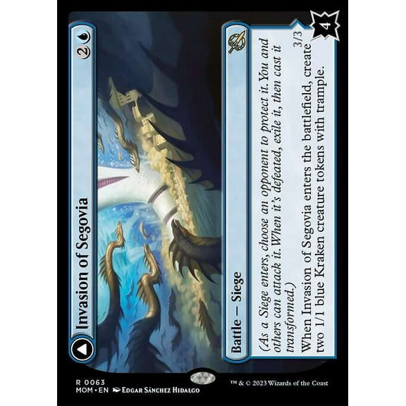 MtG March of the Machine Rare Invasion of Segovia // Caetus, Sea Tyrant of Segovia #63