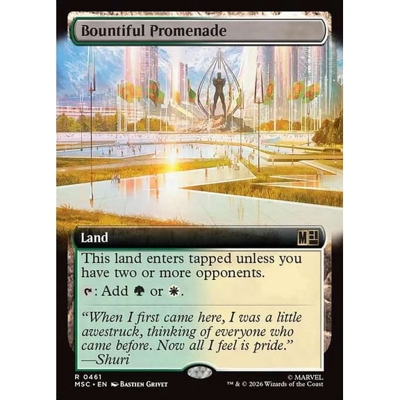 MtG Marvel Super Heroes Commander Rare Bountiful Promenade [Extended Art] #461