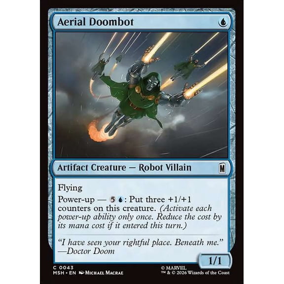 MtG Marvel Super Heroes Common Aerial Doombot #43