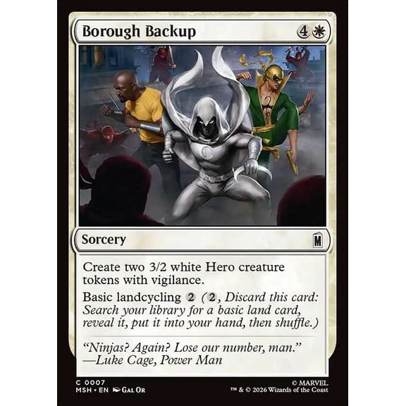 MtG Marvel Super Heroes Common Borough Backup [FOIL] #7