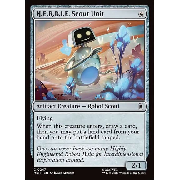 MtG Marvel Super Heroes Common H.E.R.B.I.E. Scout Unit #247