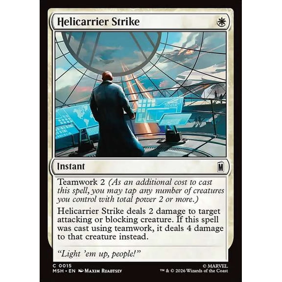 MtG Marvel Super Heroes Common Helicarrier Strike #15
