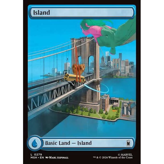 MtG Marvel Super Heroes Common Island [City Chaos FOIL] #279