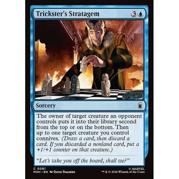 MtG Marvel Super Heroes Common Trickster's Stratagem #81
