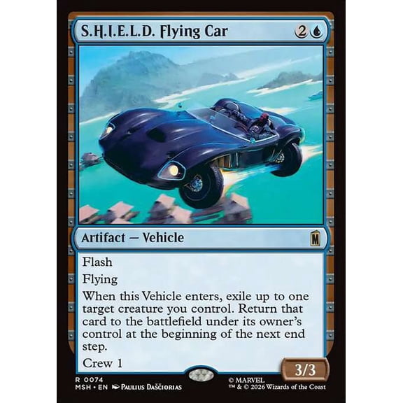MtG Marvel Super Heroes Rare S.H.I.E.L.D. Flying Car #74