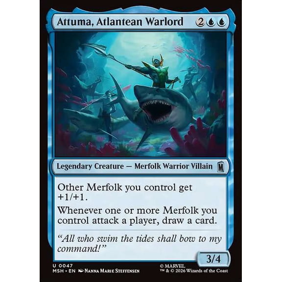MtG Marvel Super Heroes Uncommon Attuma, Atlantean Warlord #47
