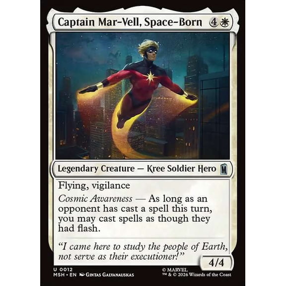 MtG Marvel Super Heroes Uncommon Captain Mar-Vell, Space-Born #12