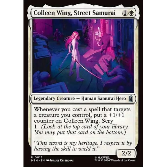 MtG Marvel Super Heroes Uncommon Colleen Wing, Street Samurai [FOIL] #13