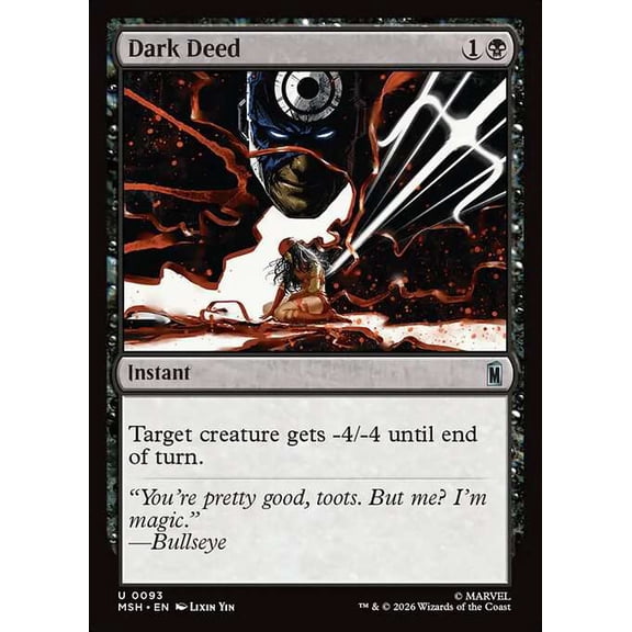 MtG Marvel Super Heroes Uncommon Dark Deed #93