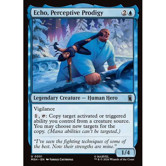MtG Marvel Super Heroes Uncommon Echo, Perceptive Prodigy [FOIL] #51