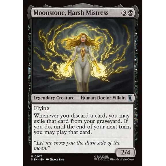 MtG Marvel Super Heroes Uncommon Moonstone, Harsh Mistress #107