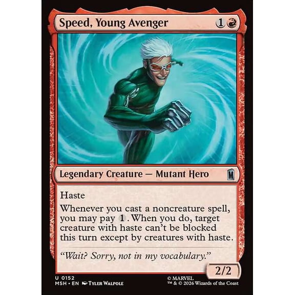 MtG Marvel Super Heroes Uncommon Speed, Young Avenger #152