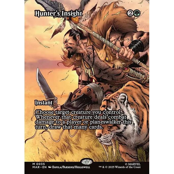MtG Marvel Universe Mythic Rare Hunter's Insight #35