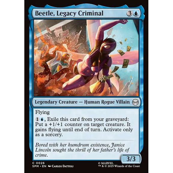 MtG Marvel's Spider-Man Common Beetle, Legacy Criminal [FOIL] #26