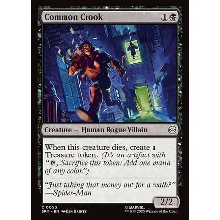 MtG Marvel's Spider-Man Common Crook #53