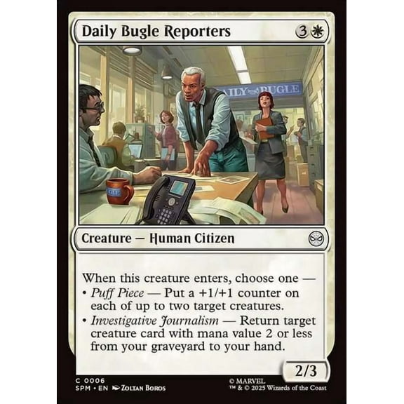 MtG Marvel's Spider-Man Common Daily Bugle Reporters [FOIL] #6