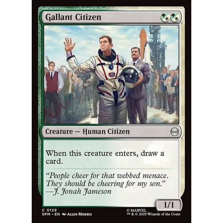 MtG Marvel's Spider-Man Common Gallant Citizen #129