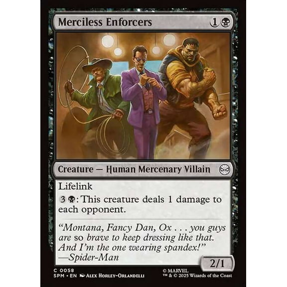 MtG Marvel's Spider-Man Common Merciless Enforcers [FOIL] #58