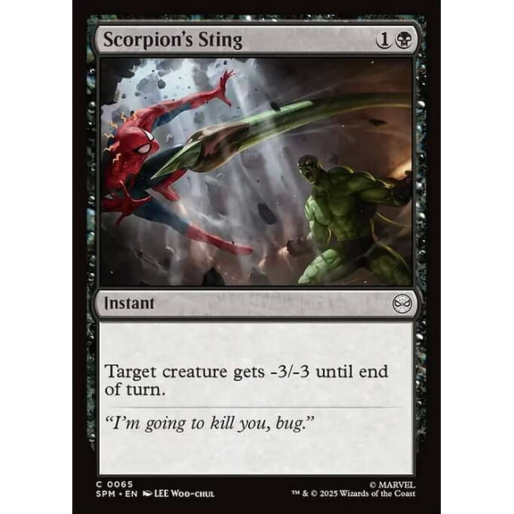 MtG Marvel's Spider-Man Common Scorpion's Sting #65