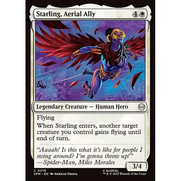 MtG Marvel's Spider-Man Common Starling, Aerial Ally #18