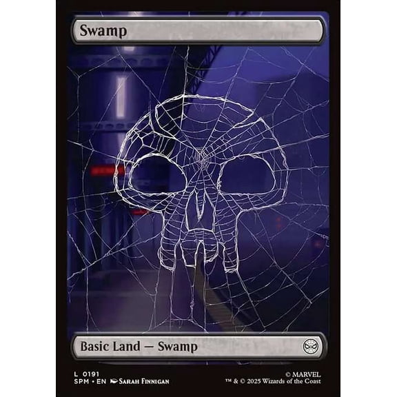 MtG Marvel's Spider-Man Common Swamp [Full-Art Spiderweb] #191