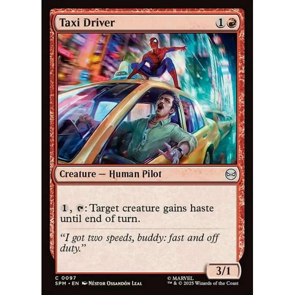 MtG Marvel's Spider-Man Common Taxi Driver #97