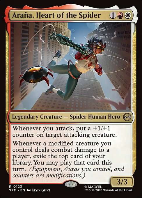 MtG Marvel's Spider-Man Rare Araa, Heart of the Spider #123 - Walmart.com
