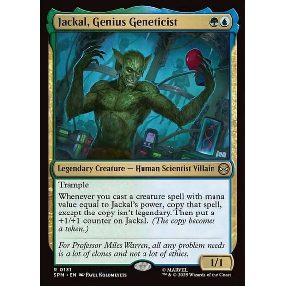 MtG Marvel's Spider-Man Rare Jackal, Genius Geneticist #131