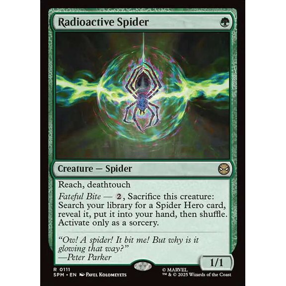 MtG Marvel's Spider-Man Rare Radioactive Spider #111