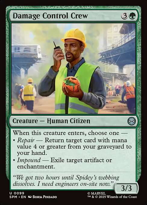 MtG Marvel's Spider-Man Uncommon Damage Control Crew #99 - Walmart.com