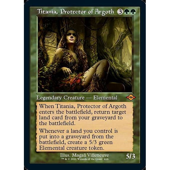 MtG Modern Horizons 2 Mythic Rare Titania, Protector of Argoth (Retro Frame Foil) #416