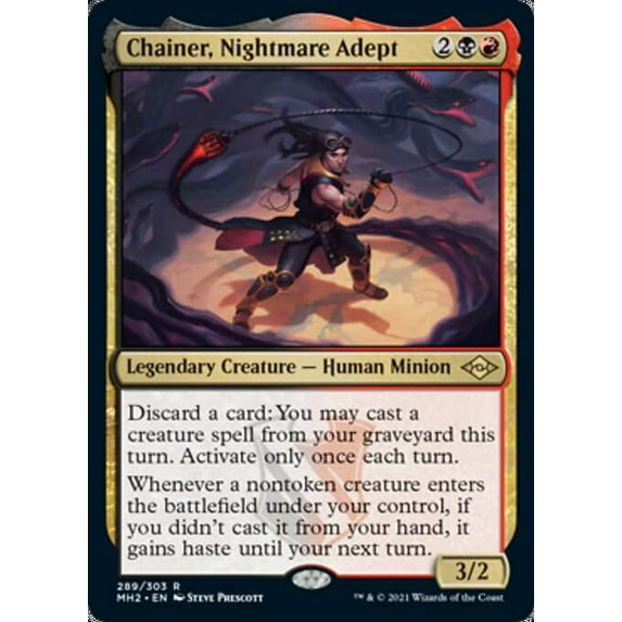 MtG Modern Horizons 2 Rare Chainer, Nightmare Adept #289
