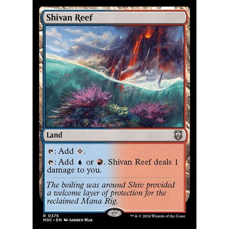 MtG Modern Horizons 3 Commander Rare Shivan Reef #375