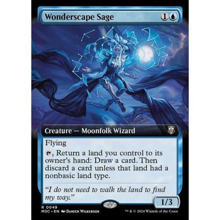 MtG Modern Horizons 3 Commander Rare Wonderscape Sage #49
