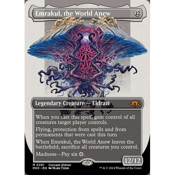 MtG Modern Horizons 3 Mythic Rare Emrakul, the World Anew [Borderless FOIL] #381