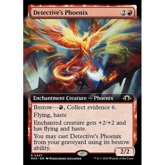 MtG Modern Horizons 3 Rare Detective's Phoenix (Extended Art) #457