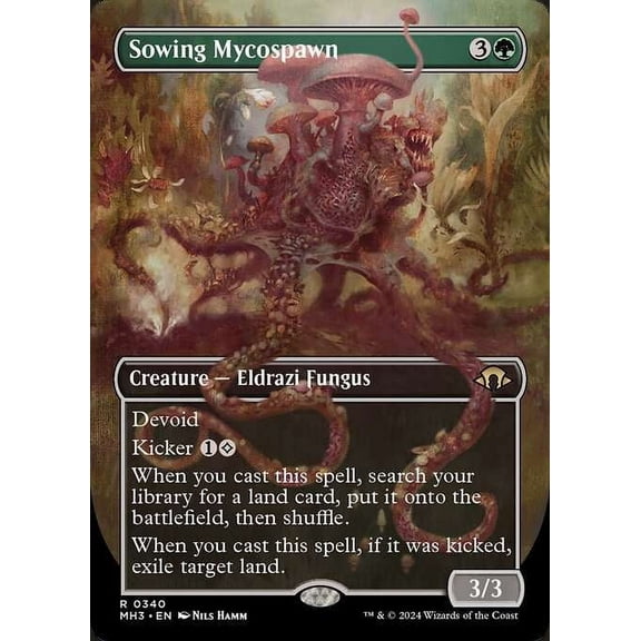MtG Modern Horizons 3 Rare Sowing Mycospawn (Borderless) #340