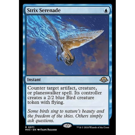 MtG Modern Horizons 3 Rare Strix Serenade [Prerelease FOIL] #71