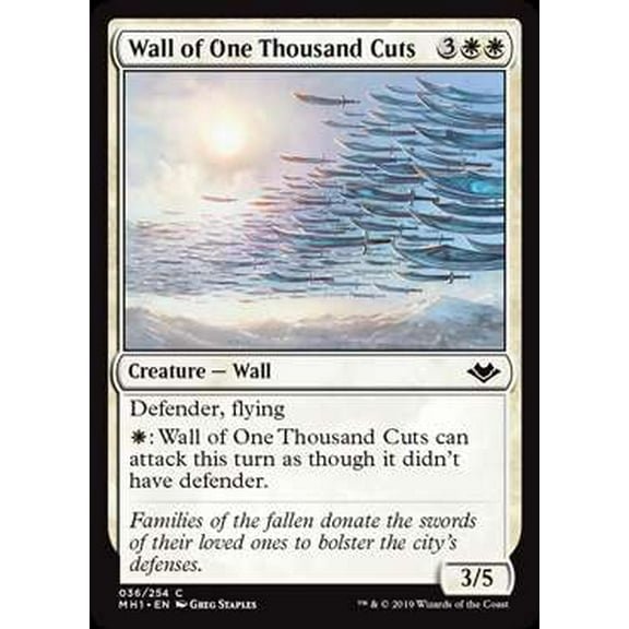 MtG Modern Horizons Common Wall of One Thousand Cuts (Foil) #36