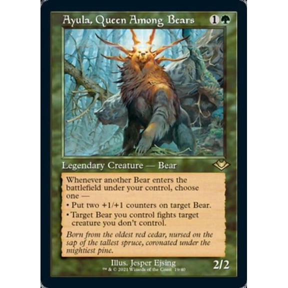 MtG Modern Horizons Rare Ayula, Queen Among Bears [Retro Frame, Foil Etched] #R19