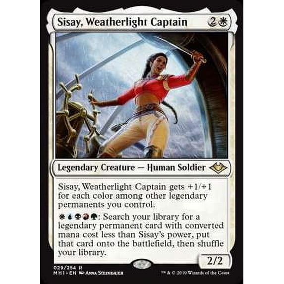 MtG Modern Horizons Rare Sisay, Weatherlight Captain #29