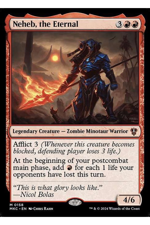 MtG Murders at Karlov Manor Commander Mythic Rare Neheb, the Eternal #158