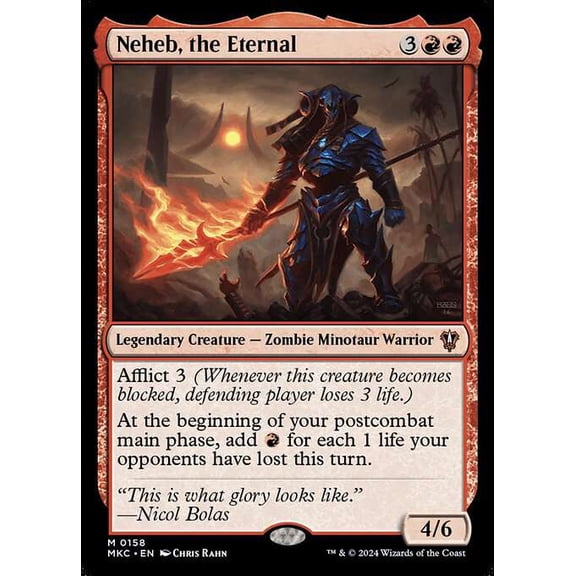 MtG Murders at Karlov Manor Commander Mythic Rare Neheb, the Eternal #158