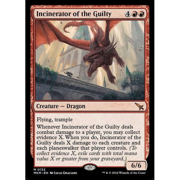 MtG Murders at Karlov Manor Mythic Rare Incinerator of the Guilty #132
