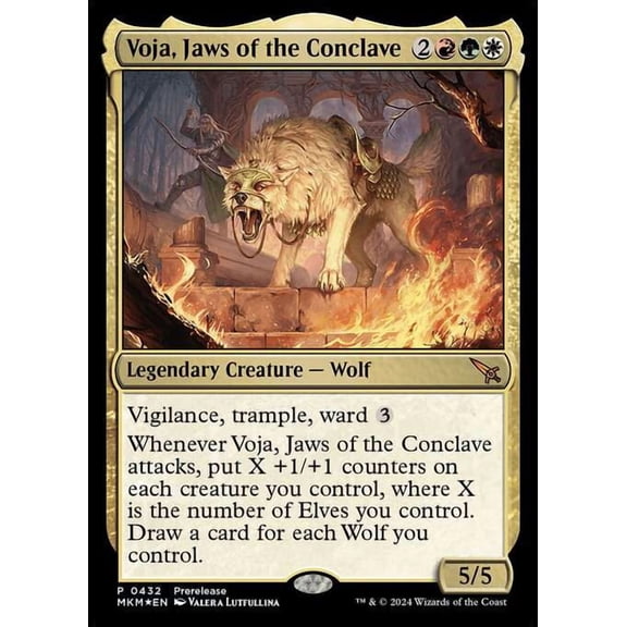 MtG Murders at Karlov Manor Mythic Rare Voja, Jaws of the Conclave (Promo FOIL) #432