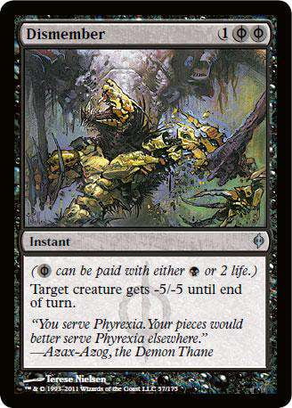 mtg new phyrexia card prices MtG New Phyrexia Uncommon Dismember #57